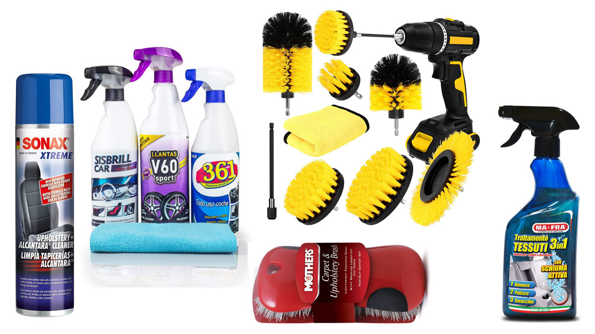 QM Cleaner kit Limpia Tapicerías Profesional para limpiar asientos coche |  Para alfombras, tapicerías, moquetas, cinturones de seguridad, alcántara 