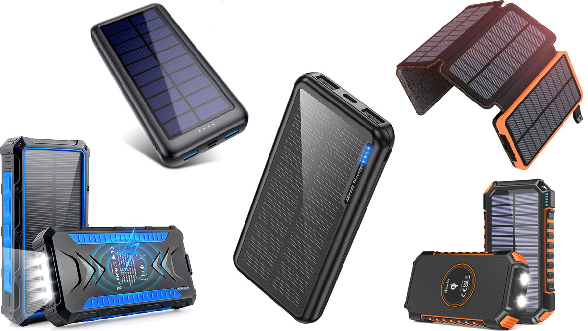 CARGADOR SOLAR Portátil, con bateria de 25000mAh. Impermeable con 4 Paneles  solares. ADDTOP 