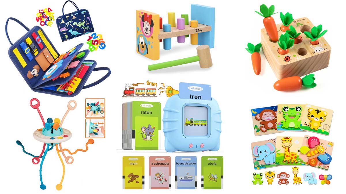 20 ideas de juguetes Montessori para niños de 0 a 1 año