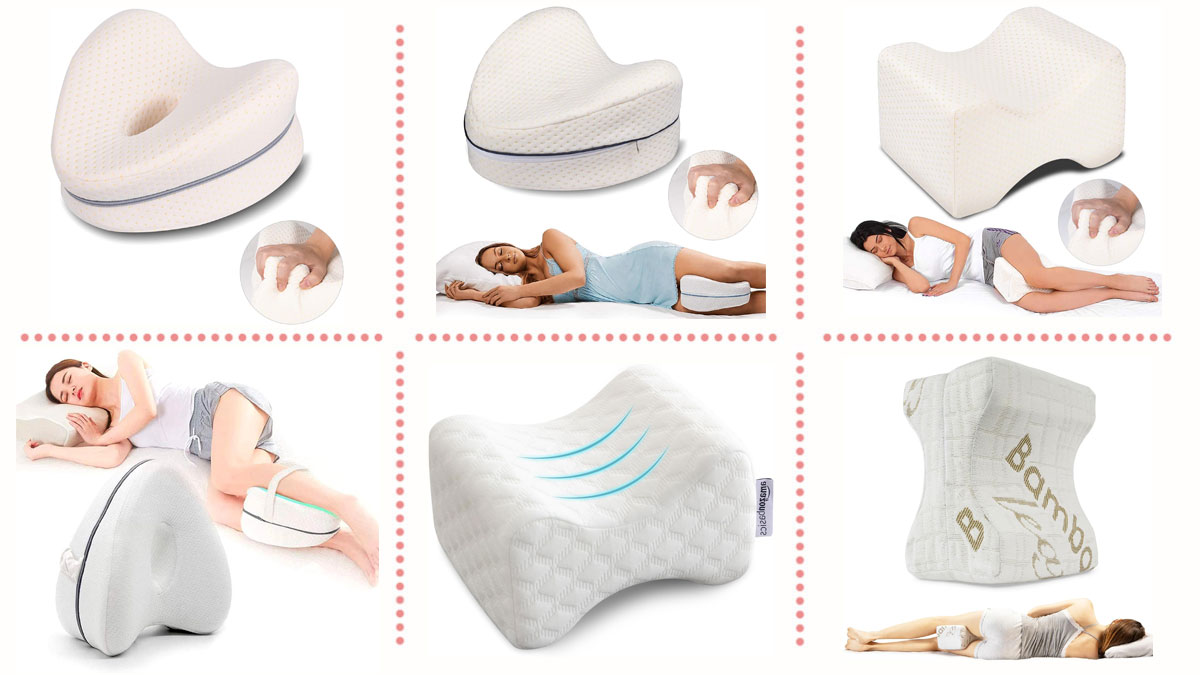 Cuatro modelos de almohadas para las piernas y evitar el dolor de espalda