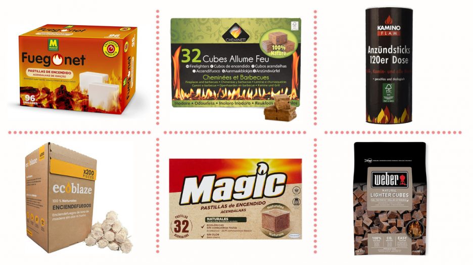 Pastillas chimenea leña