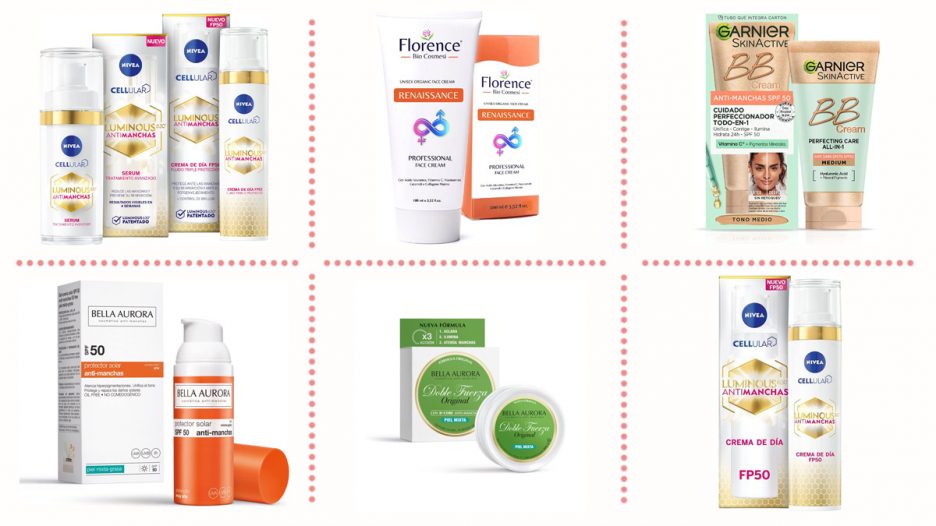 Cremas antimanchas de la cara