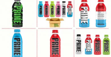 Selección de sabores de la bebida energética Prime, disponible en Amazon.