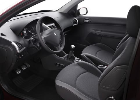 Interior del Peugeot 206
