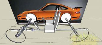 Cómo hacerse un Porsche con dos bicicletas, cartón y cinta de embalar