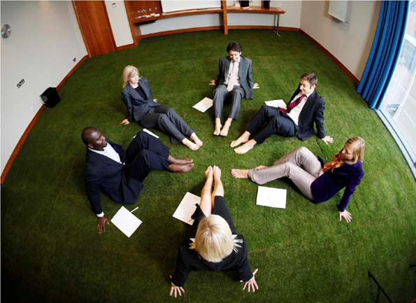 Hierba en sala de reuniones