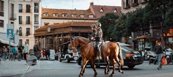 Caballos policía, formación límite