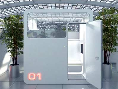 Mini hoteles en aueropuertos: Sleepbox.