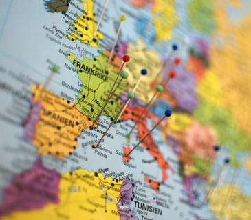 Mapa de Europa alemán.