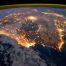 La península Ibérica de noche vista desde el espacio