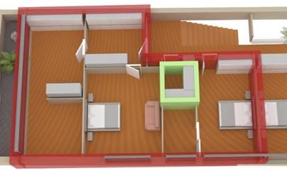 Vivienda con habitación del pánico.