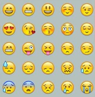 Emoticonos del servicio de mensajería WhatsApp