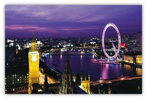 Imagen nocturna de Londres.