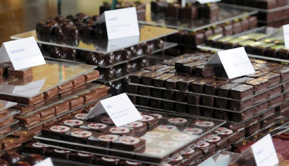 Típico chocolate belga, esta vez en forma de bombones en Amberes.