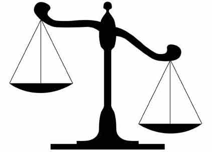 Balnza de la injusticia.