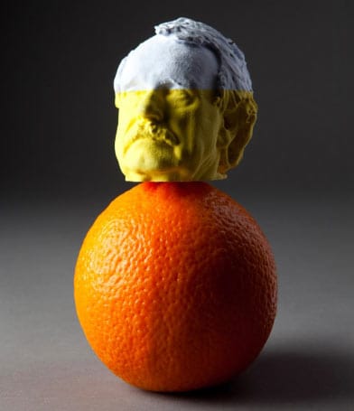 Busto humano creado con una impresora 3D a color.