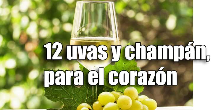 Tomar las 12 uvas de fin de año y una copita de champán es bueno para el corazón