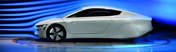 Fotos del XL1 de Volkswagen, desde un lateral.