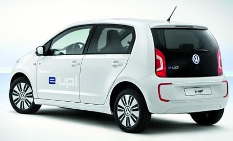 Vista trasera del eléctrico Volkswagen e-up!