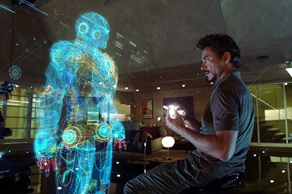 Pantalla táctil que utiliza el protagonista de la película 'Iron Man 3'.