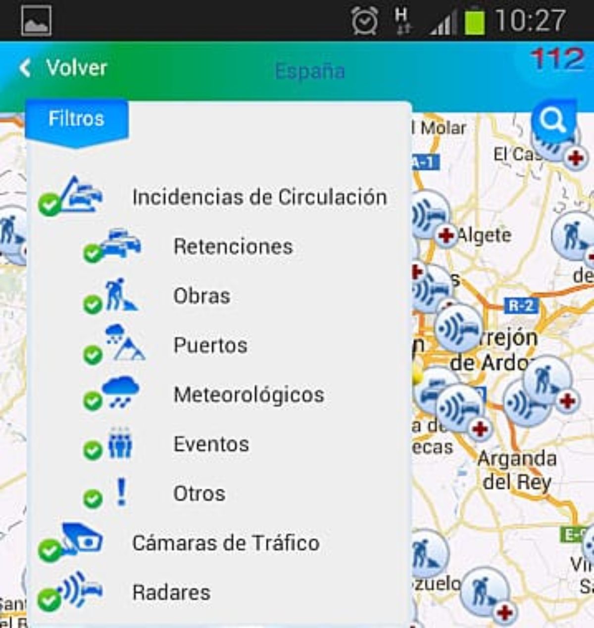 La nueva app de Tráfico. La nueva app de Tráfico.