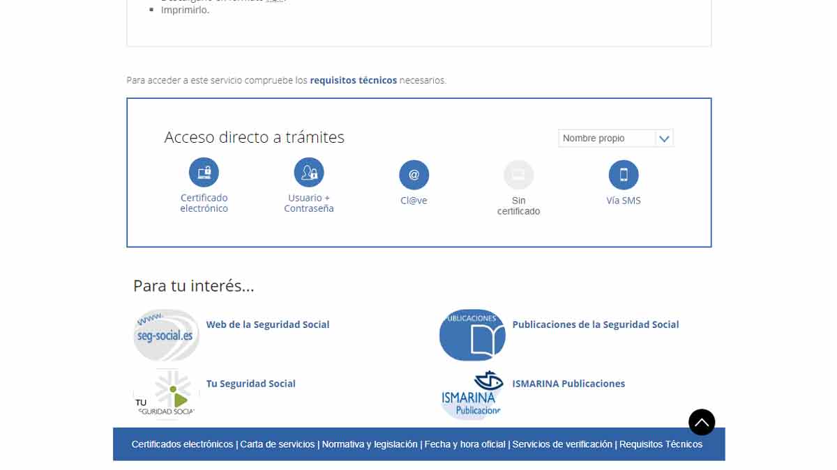 Vías para solicitar el certificado de situación