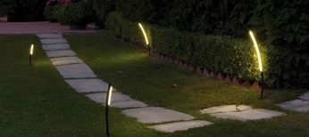 Iluminación de un jardín.