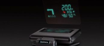 El HUD de Garmin para ver en el cristal del coche las indicaciones.