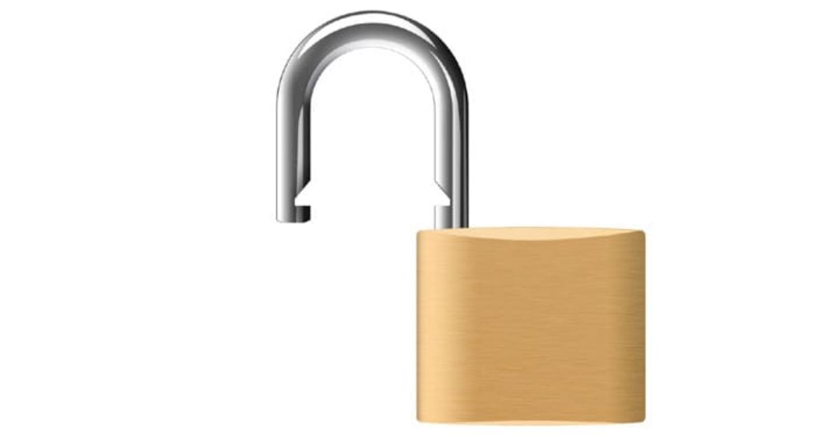 Un candado abierto.
