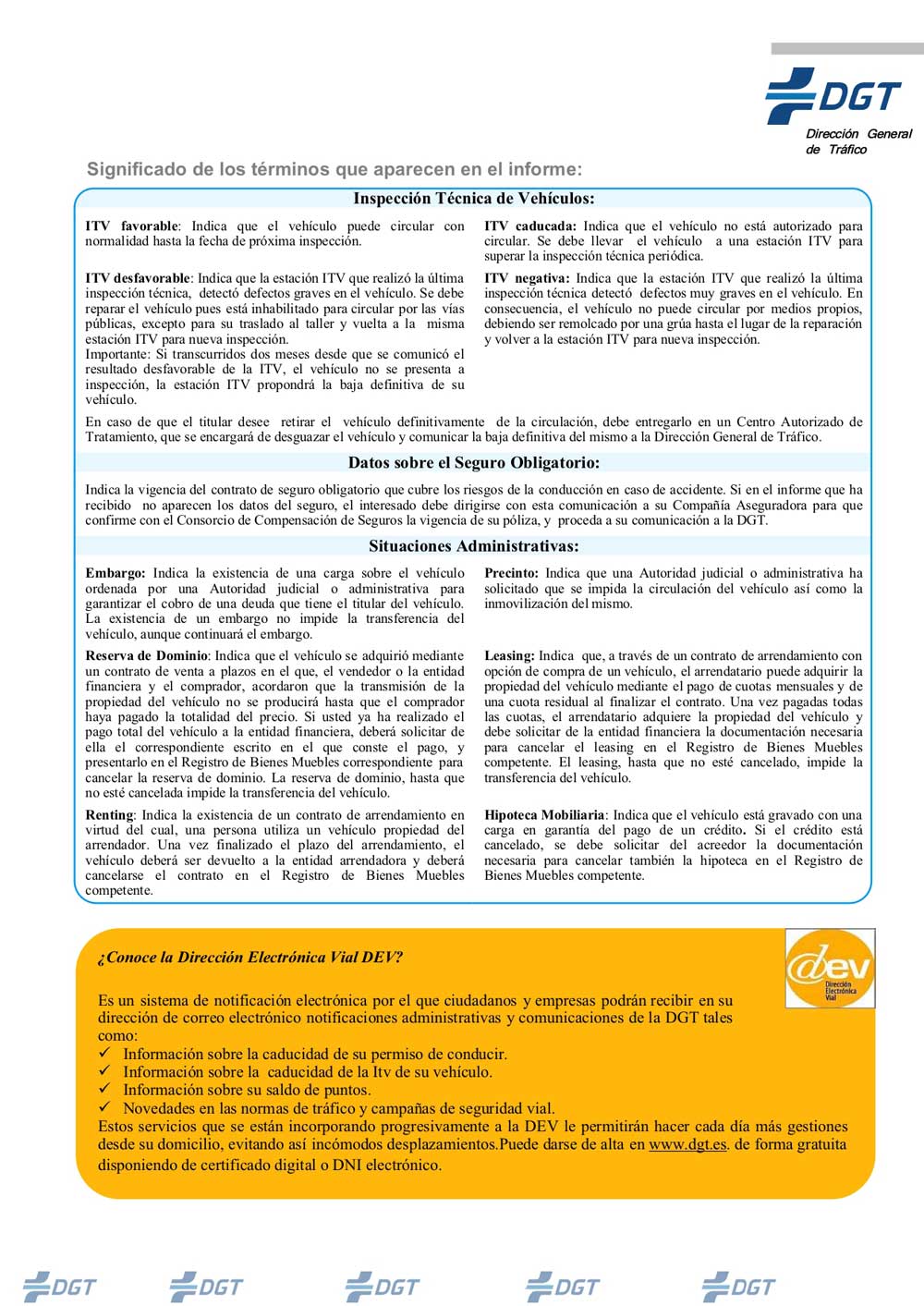 Carta a recibir de la DGT, página final.