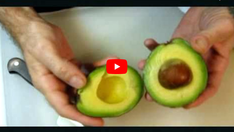 Video explicativo sobre cómo pelar un aguacate
