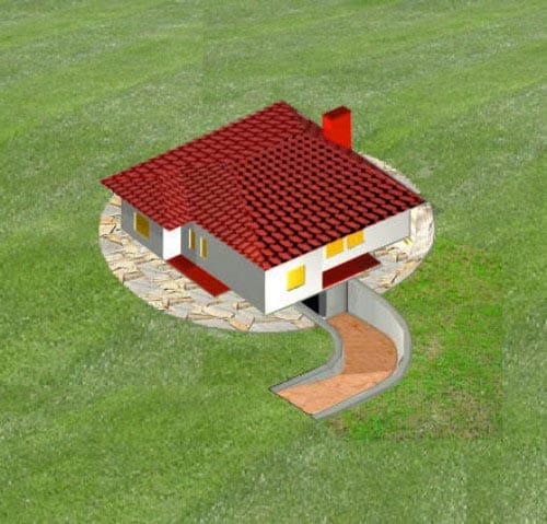 Vivienda giratoria terminada