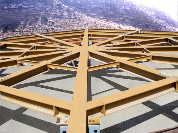 Estructura de la base de una vivienda giratoria