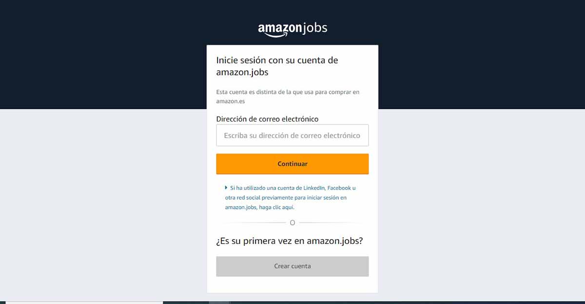 Iniciar sesión en Amazon Jobs
