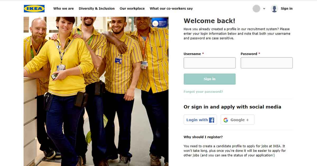 Cómo registrarse en el portal de empleo IKEA