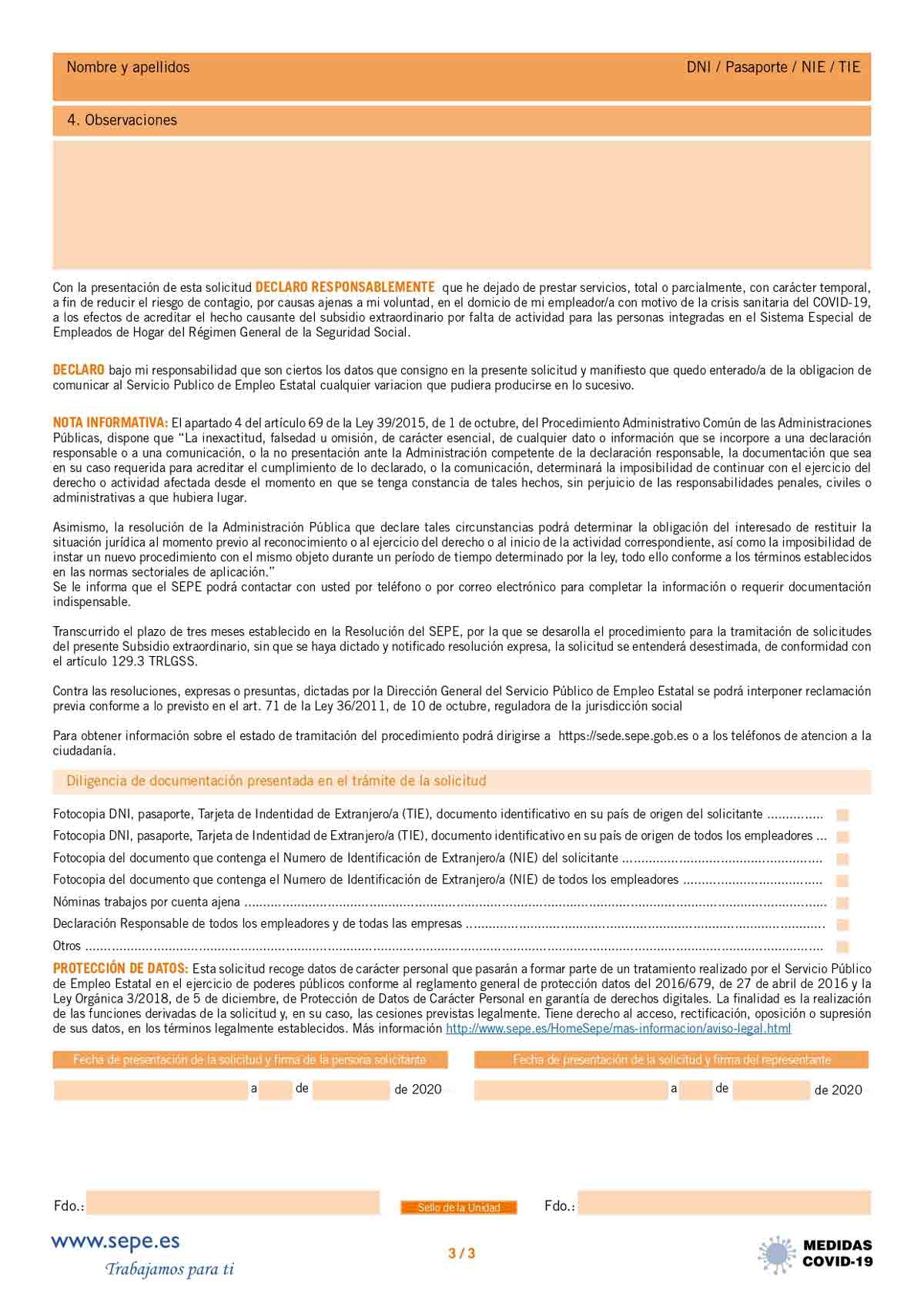 Modelo de solicitud subsidio página 3