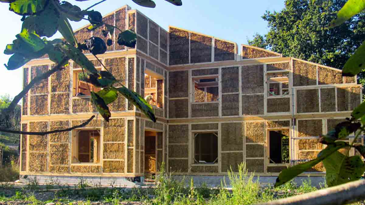 Estructura de casa prefabricada de paja