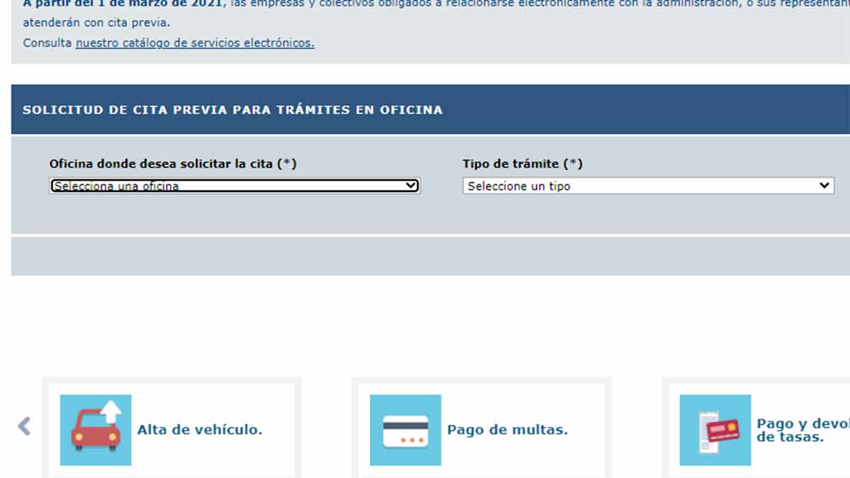 Pedir cita previa oficinas