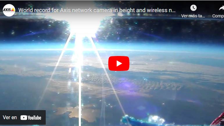 Video de cómo transmiten imágenes de video desde una cámara IP a 35.000 metros de altitud