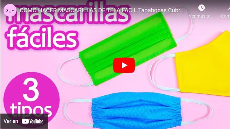 Video explicativo de tipos de mascarillas que puedes hacer cosiendo