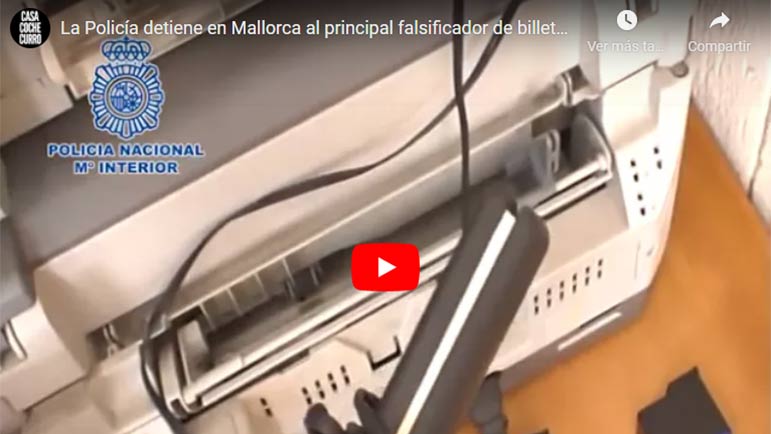Video sobre la detención del mayor falsificador de billetes en Mallorca