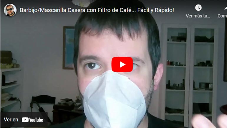 Video explicativo de cómo hacer con un filtro de café una mascarilla