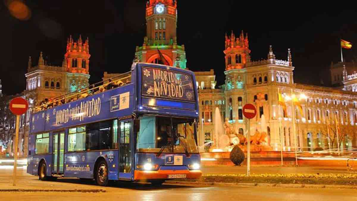 Autobús de Madrid para ver las luces de Navidad