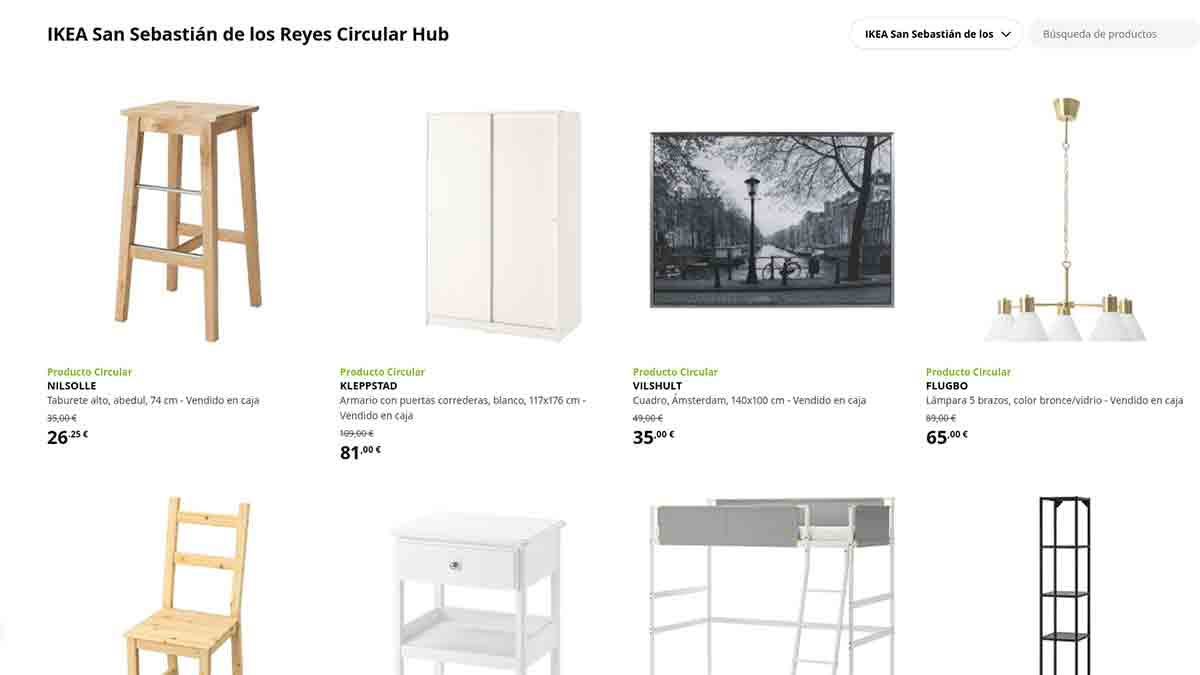 Catálogo de productos de Ikea en Circular Hub
