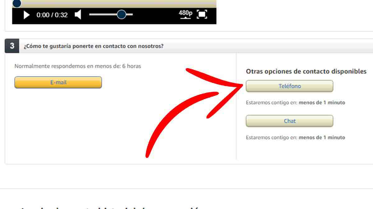 Contactar con Amazon por teléfono