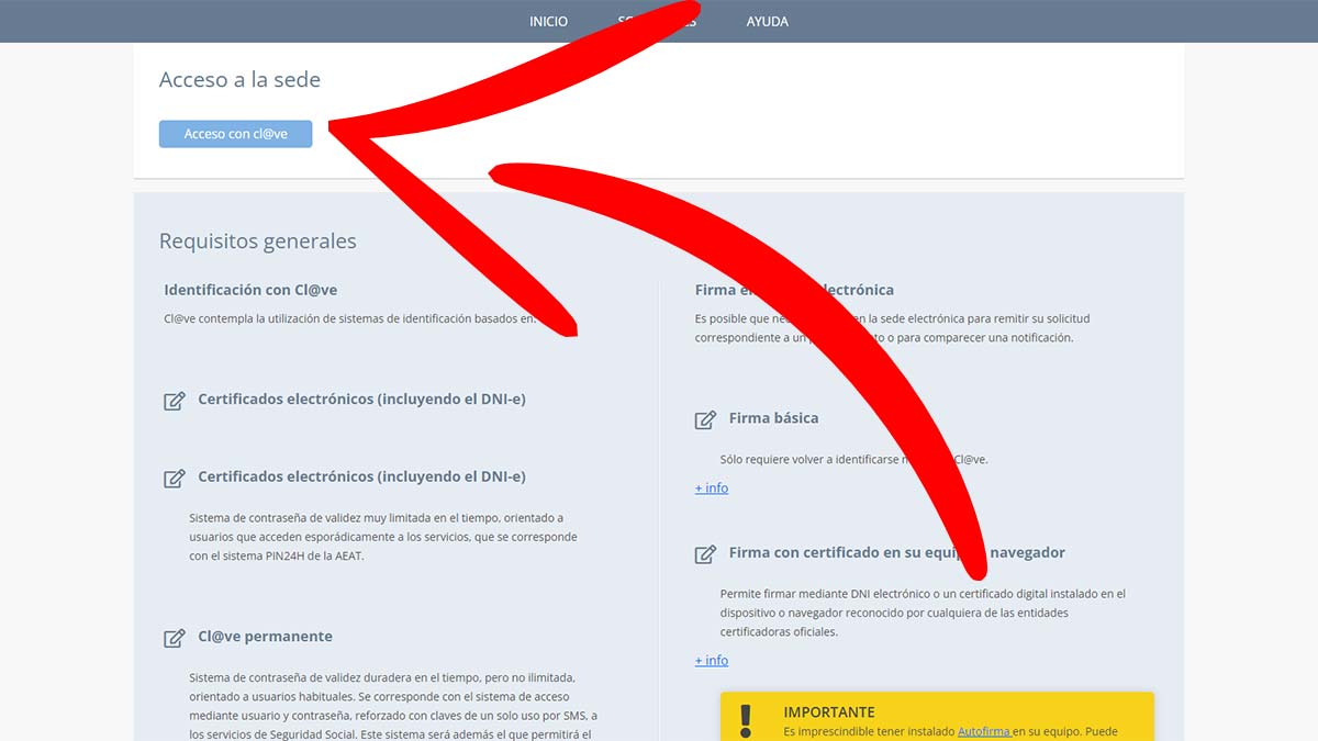Acceso con Clave a la cancelación de antecedentes