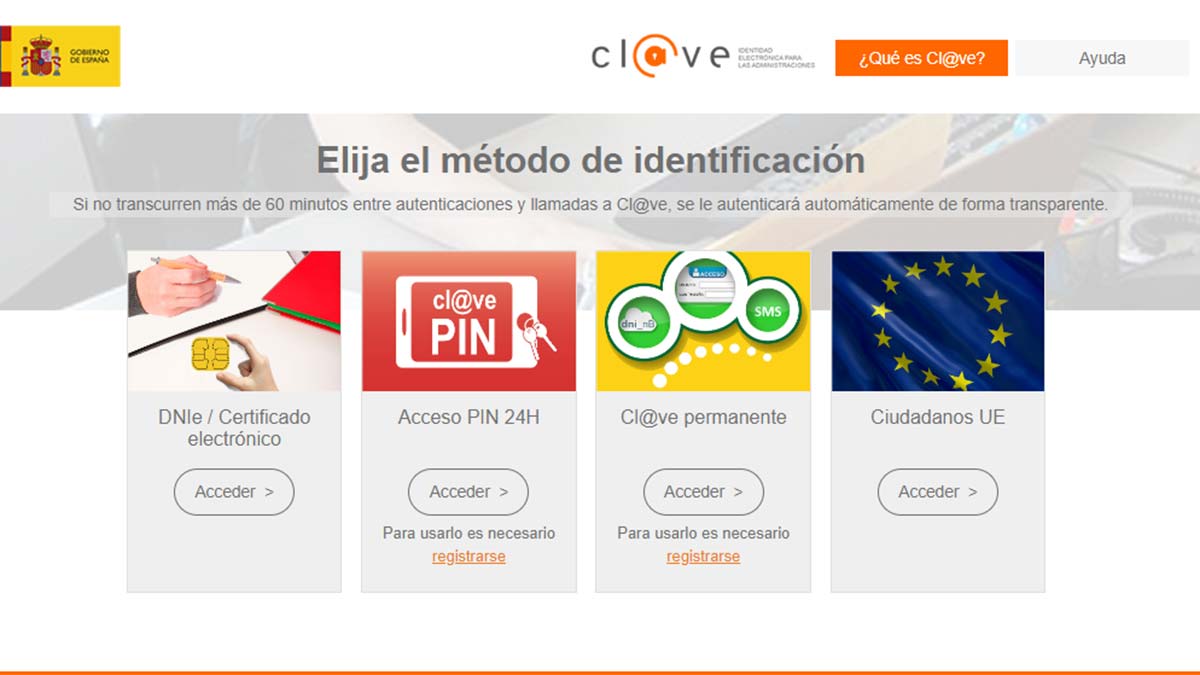 Selecciona método de identificación para eliminar los antecedentes penales
