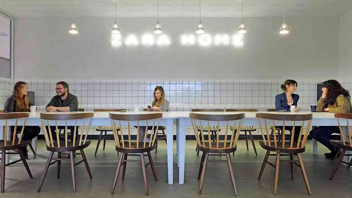 Sala de descanso de los empleados de Inditex