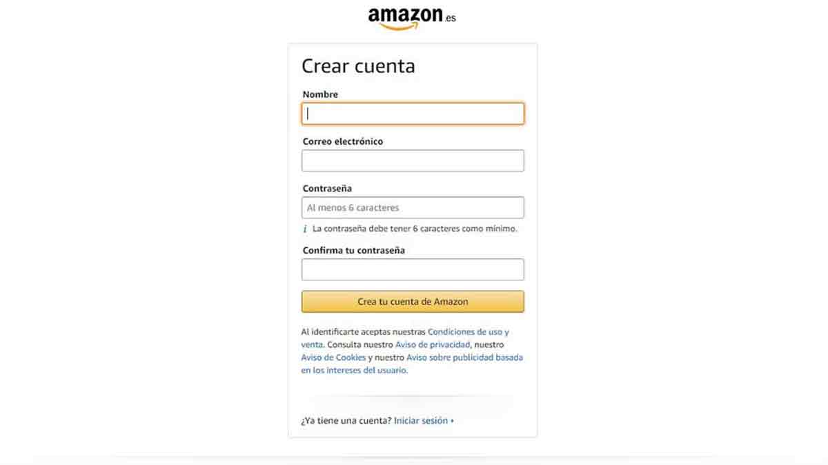 Crear una cuenta en Amazon Prime Now