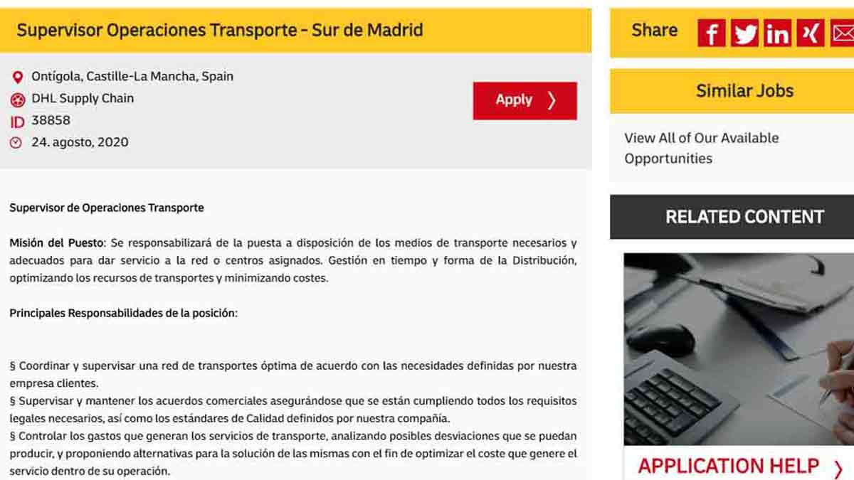Ofertas de empleo de DHL